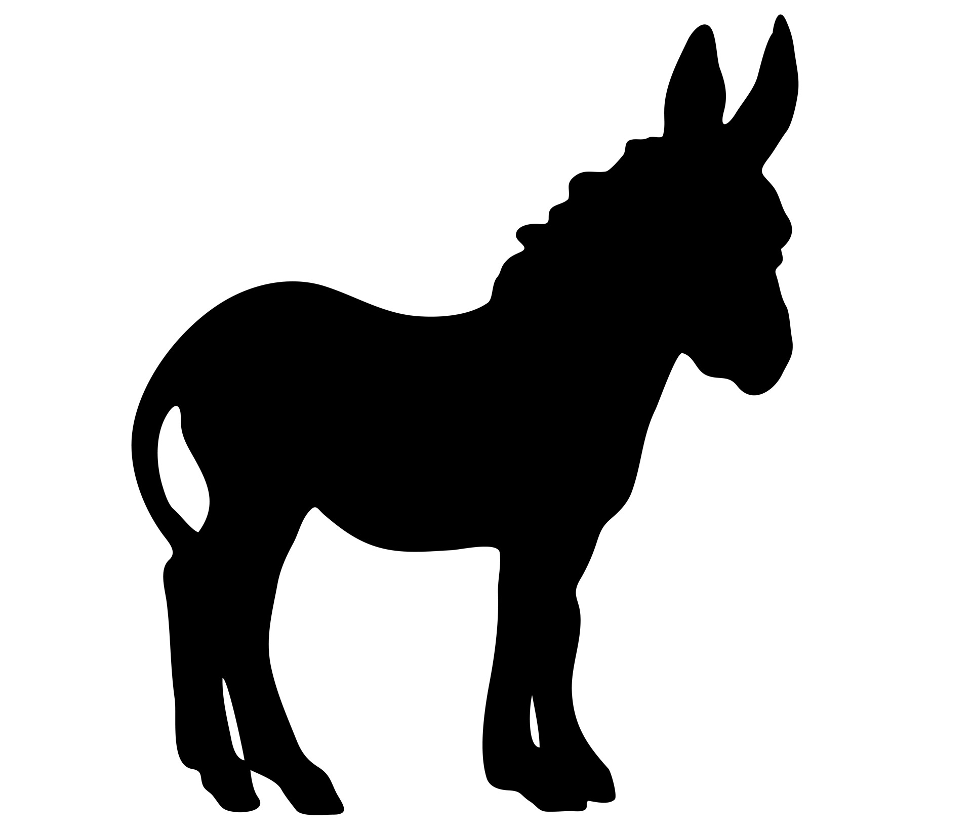 free clipart silhouette animals - photo #35
