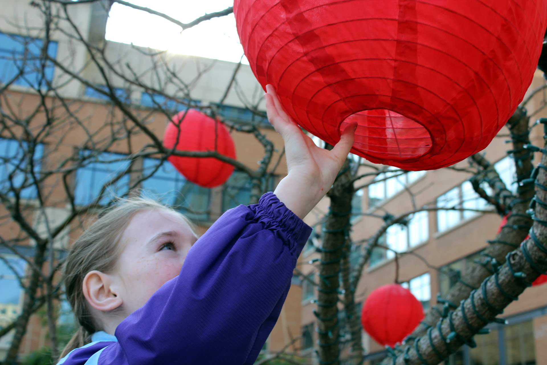 Girl With Red Lantern