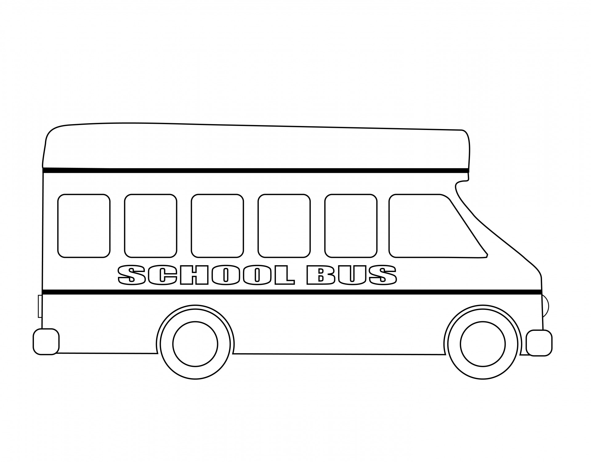 clipart school bus outline - photo #10