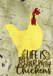 Yellow Rooster Digital Art Image