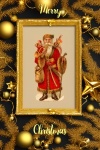 Gold Framed Santa Claus Card