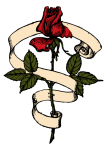 Vintage Rose Flower Banner