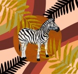 Boho Tropical Africa Zebra