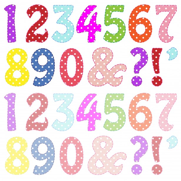 free colorful numbers clipart - photo #5