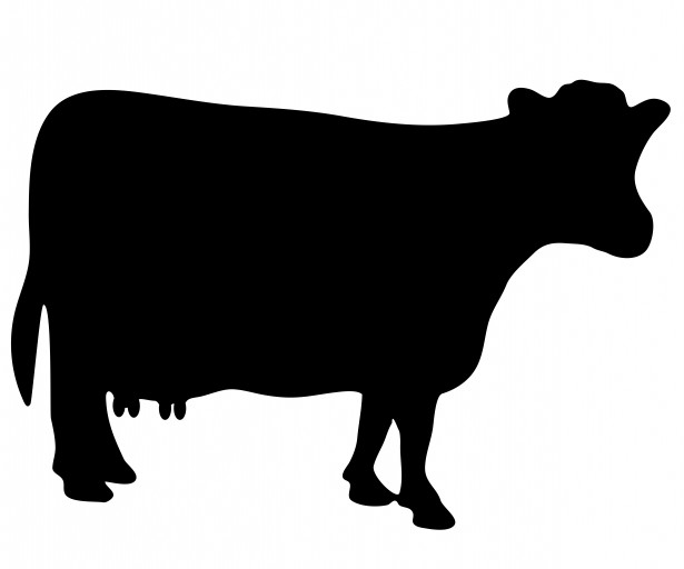 clipart cow black and white - photo #40