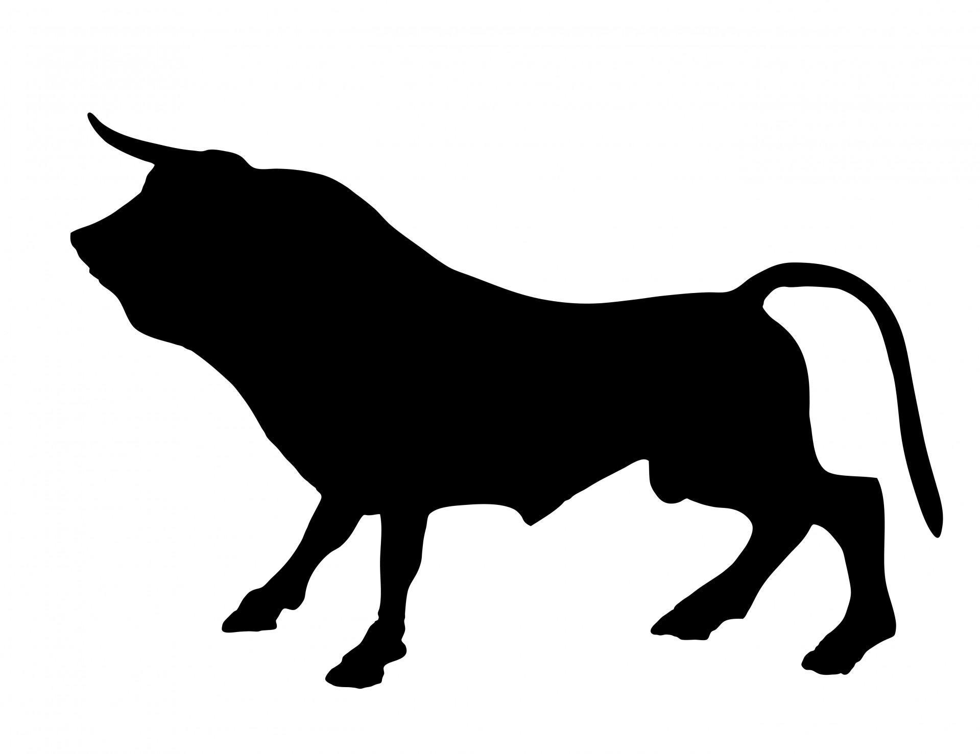 Bull Silhouette Clipart
