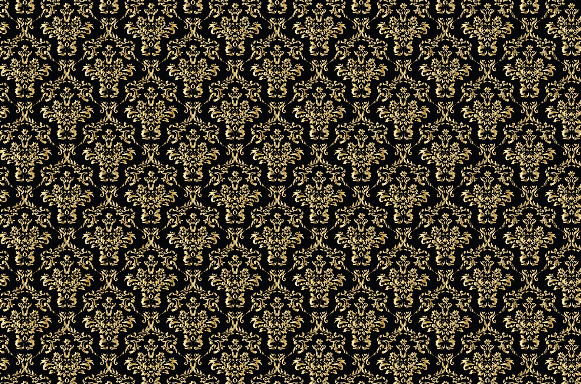 Damask Background Gold, Black Free Stock Photo - Public Domain Pictures