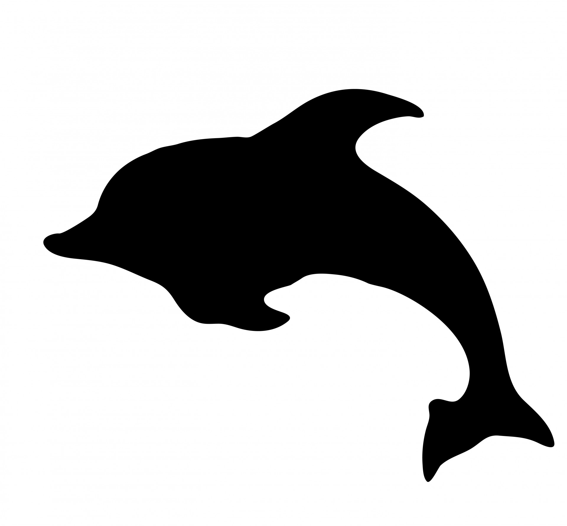 Dolphin Silhouette Clipart Free Stock Photo - Public Domain Pictures