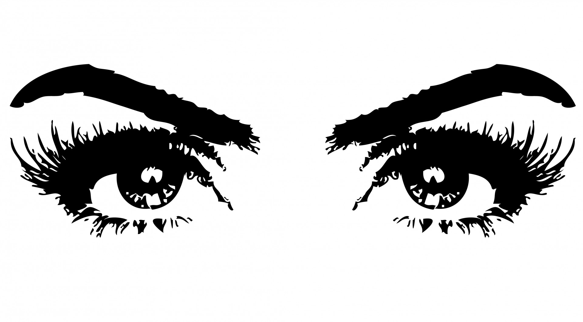 eyes clip art black and white - photo #29