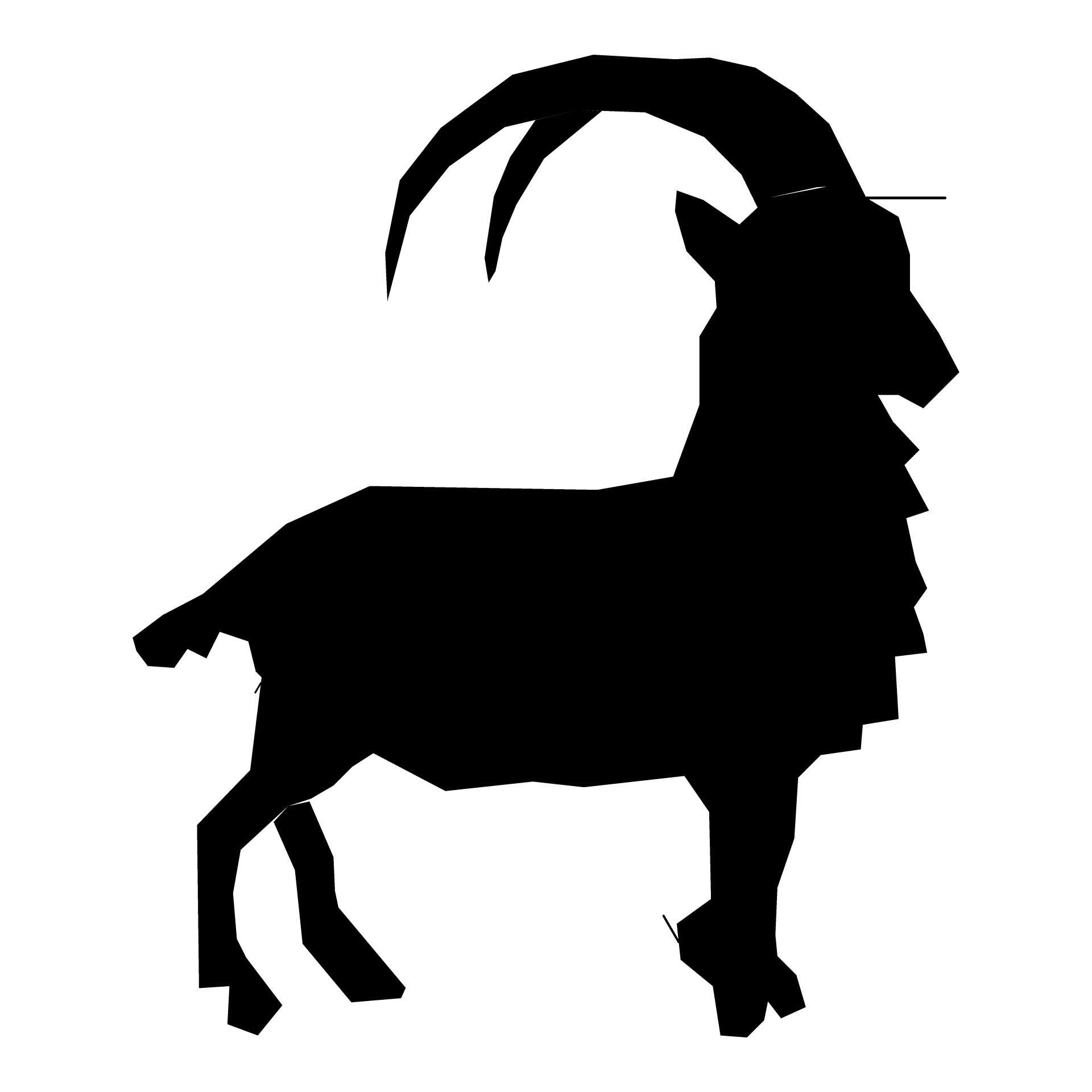 Silhouette Goat Free Stock Photo - Public Domain Pictures