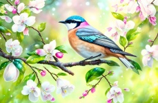 Blossom Spring Tree Bird