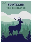 Scotland Retro Travel Poster