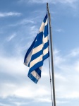 Greek Flag And Sky