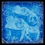Frog Blueprint Art