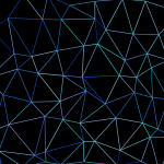 Blue Gradient Lines Triangle Mesh