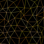 Orange Gradient Lines Triangle Mesh