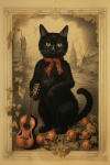 Black Cat Musician Poster