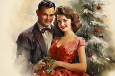 Vintage Couple Christmas