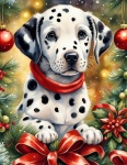 Dalmatian Puppy Christmas Card