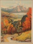 Autumn Vintage Bicycle Rider