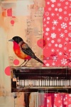 Christmas Bird Montage Art
