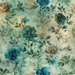 Vintage Blue Flower Pattern