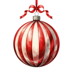 Striped Christmas Tree Ball