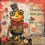 Toad Frog Valentine Art