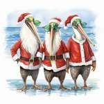 Pelican Christmas Art