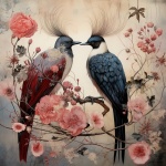 Birds And Flowers Art Background