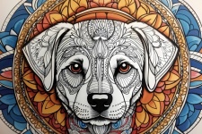 Cute Dog - Mandala