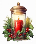 Christmassy Mason Jar Decor Art