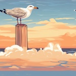 Seagull Sitting By Ocean Art