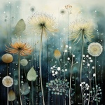 Abstract Dandelion Meadow Art