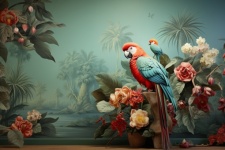 Parrot In The Jungle Art