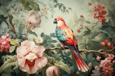 Parrot In The Jungle Art