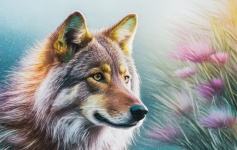 Wolf, Predator, Animal Portrait Art