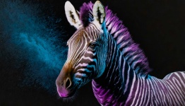 Zebra, Animal Portrait, Art