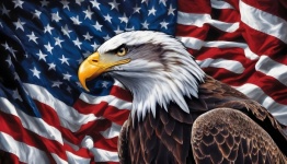 American Flag Eagle Illustration