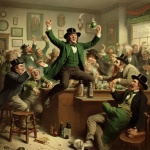 St. Patrick Day Men At Pub Art