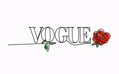 Line Drawing Of Text Vogue