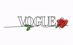 Line Drawing Of Text Vogue