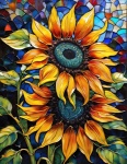 Flowers Sunflowers Mosaic Art
