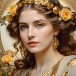 Fantasy Woman Roses Flowers