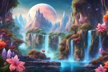 Fantasy Landscape, Alien Moon