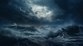 Stormy Ocean Waves Art Print