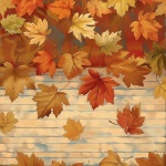 Fall Autumn Leaves Paper Art