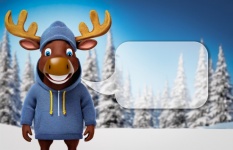 Moose, Animal, Greetings Card