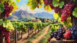 Vineyard In The Mountains