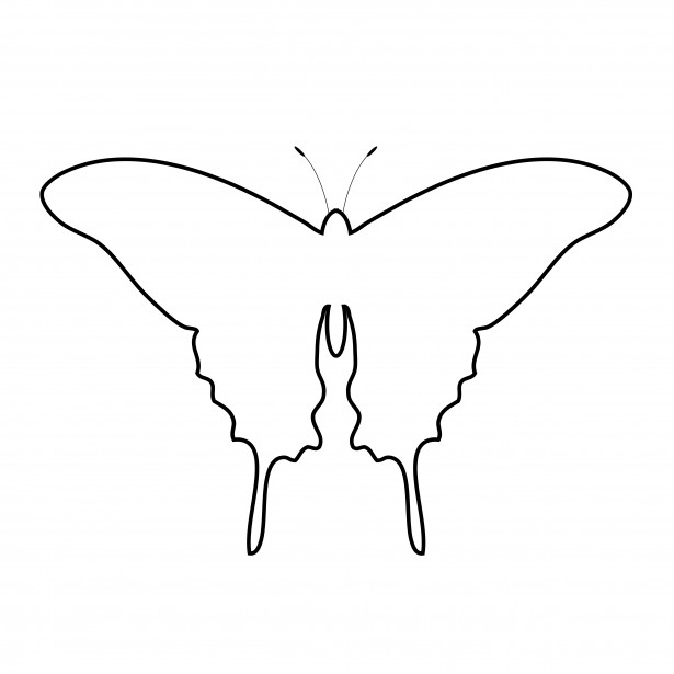 butterfly outline clip art free - photo #7